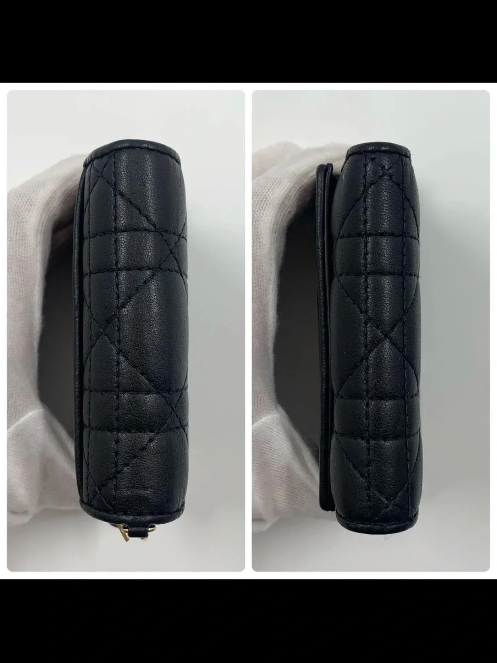 Dior Black Quilted Leather Small Wallet